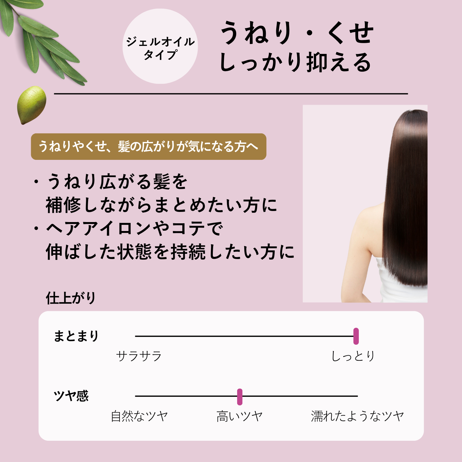 写真:＃EXヘアオイルうねり・くせケア