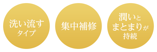洗い流すタイプ 集中補修 潤いとまとまりが持続